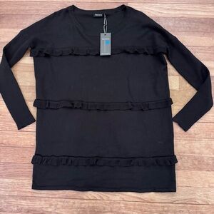 NWT Solutions black long sleeve knit pull over size XS
 b7